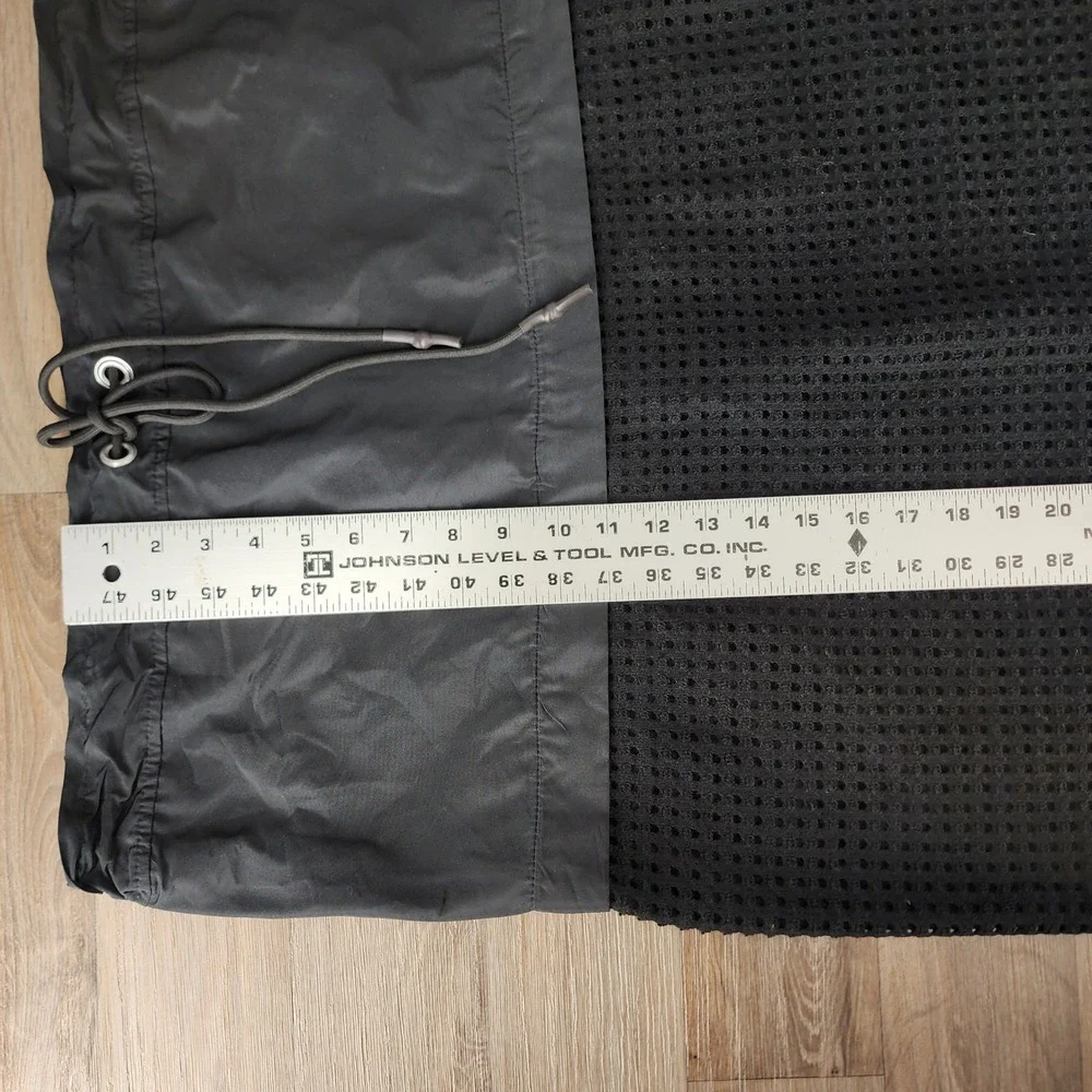 LINK by Ogi Antunac Black Mesh Mixed Media Maxi‎ Skirt Drawstring Waist Medium
